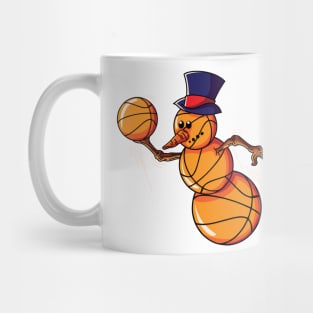 Basketball Snowman Christmas Mug